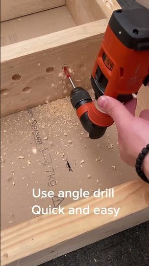 How to easily drill between joists or in a tight space. #reels #explore #construction #fyp