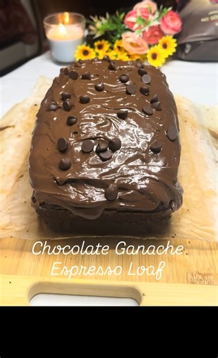 The BEST Chocolate ganache espresso loaf you will have this week!!#cake #chocolate #cakes