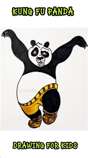 kung Fu Panda 🐼 #shorts #drawing #kungfupanda