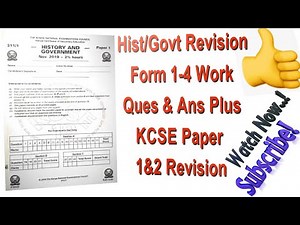 History & Govt Exam Revision (100 Mks) | Questions & Answers | KCSE History & Government | KCSE 2024