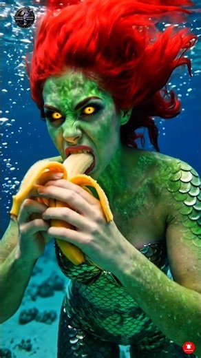 Mermaids were a Myth! Mermaid tail swimm underwater 🧜‍♀️😱 Dont shock #shorts #mermaid #deepsea