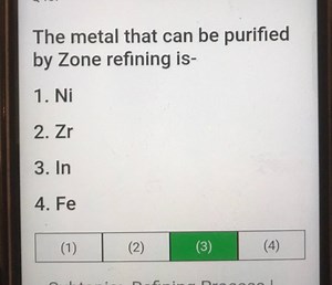 The metal that can be purified by Zone refining is-... | Filo