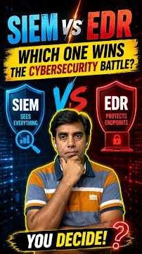 ⚔️ SIEM vs EDR 🛡️ — Which One Wins the Cybersecurity Battle? 🔥 | Tech Tonic with Kiran