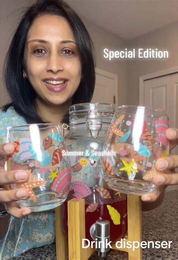 Temptation sets by @QVC, Inc is beyond special. Perfect piece to have as a keepsake. Summer and seashells! #qvc #temptations #drinkdispenser #party #hosting