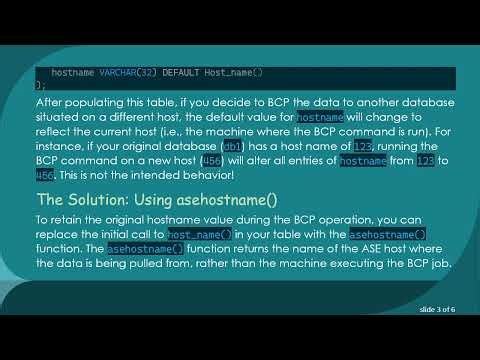 Solving BCP Issues: Retaining Default Column Values from host_name() in Sybase ASE