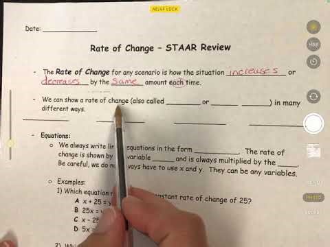 Rate of Change - 7th grade STAAR Review