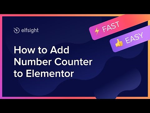 How to Add Number Counter to Elementor