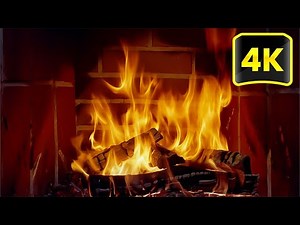 🔥Fireplace Crackling Logs (3 Hours) with Burning Fire Sounds | Relaxing Fireplace Burning 4K UHD