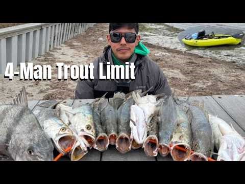 TROUT BITE was on FIRE!!! Kayak Fishing Port Mansfield, Tx (4 MAN TROUT LIMIT)