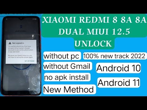 Xiaomi Redmi 8, 8A, 8A DUAL FRP BYPASS MIUI 12.5 NEW METHOD | WITHOUT PC | Redmi 8a Frp Bypass