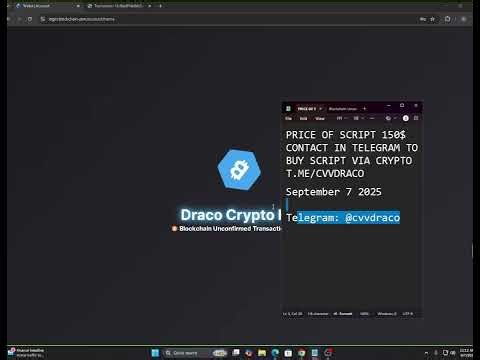Blockchain unconfirmed transaction 2025 ¦ Real Bitcoin ¦ Script 1080p 60fps H264 128kbit AAC