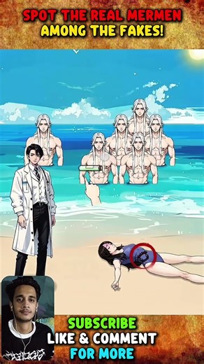 Spot the real mermen among the fakes! #youtubeshorts #shorts #games