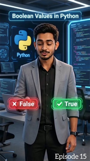 Python Boolean (bool) Explained 🐍 | True vs False | Python for Beginners | Episode 15 #shorts