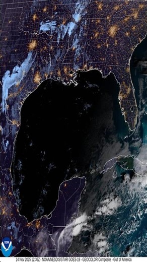 Gulf Of America Nov 14 2025 Weather Timelapse #weathertoday