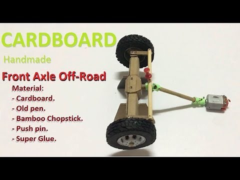 How to make RC Heavy Truck Front Axle Off Road From Cardboard
