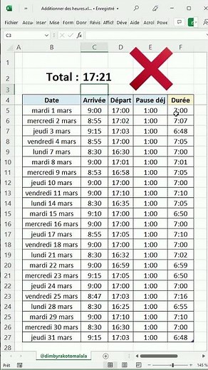 Additionne des heures dans Excel SANS faire d’erreur ❗