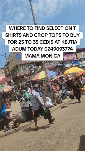 Affordable Crop Tops and T-Shirts at Kejetia Market