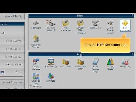 How to create an FTP account