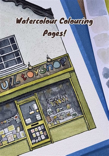 Watercolour Painting Tutorial of the Playfull Toyshop