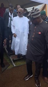 A man loved by his people The President of the Senate, Godswill Akpabio pays his last respect to Deaconess (Mrs) Eno Nnana Usoro, the mother of the Deputy Governor of the Central Bank of Nigeria, Emem Usoro at the funeral service by the Mount Zion Light House Full Gospel Church, Ikot Akpa Ayara. The people are ecstatic in seeing their son. Watch to the end to see the excitement of his people. | Anietie Ekong