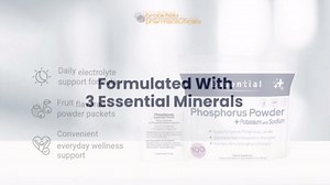 Phosphorus Supplements 100 Packets, Dietary Supplements Powder with Sodium Phosphate and Potassium Phosphate, Fruit Flavored Phosphorous Supplement Powder for Electrolyte, Bone Health & Kidney Health