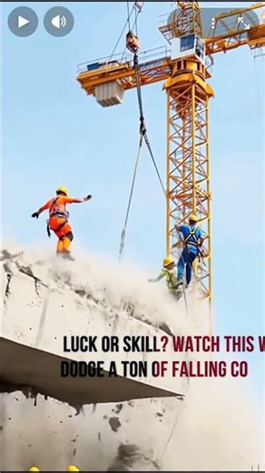 Worker Dodges Falling Concrete | Insane Reflexes #construction #fail #construction #engineering