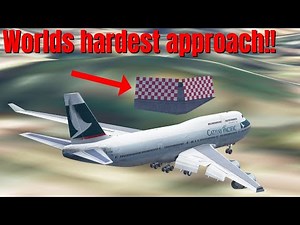 Infinite flight: Challenging Kai Tak landing with checkerboard approach!!