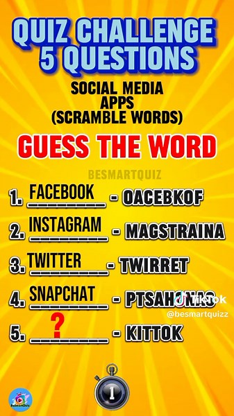 Quiz Challenge: Guess the Scrambled Word in English