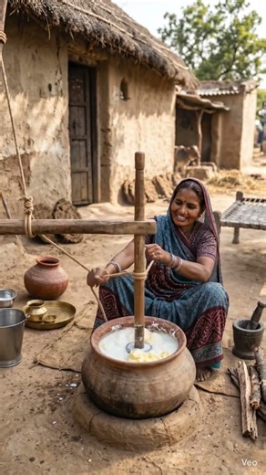 Amazing Desi Jugaad to Make Buttermilk in Village |