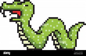 Pixel snake, art 8 bit objects. Retro game assets. Set of icons. vintage computer video arcades. vector illustration Stock Vector Image & Art - Alamy