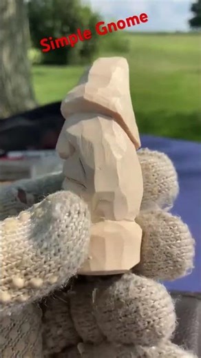 Simple Gnome #wood #sculpture #diy