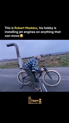 Epic_Motivation on Instagram: "Meet the man who took ‘I’ll put a motor on it’ WAY too seriously… 😂🔥 Robert Maddox — the Jet-Powered Man — doesn’t ride bikes… He straps rockets to them. Bicycles, scooters, skateboards, even Santa’s sleigh… If it moves, he’ll add a jet engine that makes it move way more. This is not engineering… this is pure chaos with bolts on it. And honestly? We need more people like him. Follow @epi_cmotivation for daily cool videos 😁 👇 Tag the friend who would 100% try th