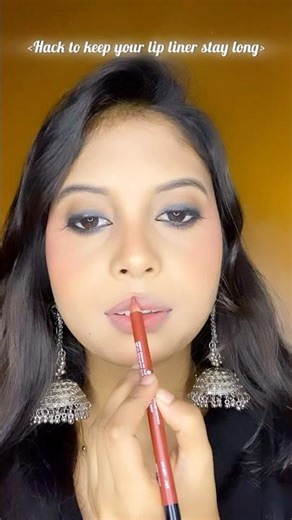 Hack to keep your lip liner stay longer|| #lipcombo #hack #makeup #shorts #youtubeshorts