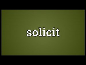 Solicit Meaning