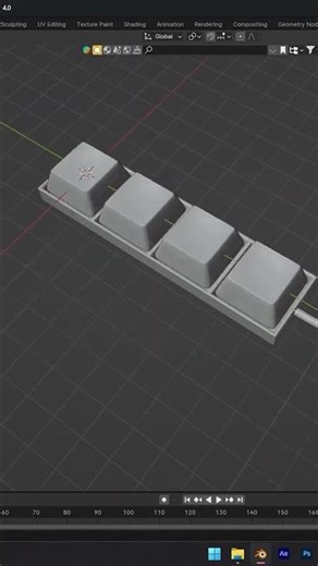 Satisfying 3D Keycaps in Blender #blender3d #3dcompositing