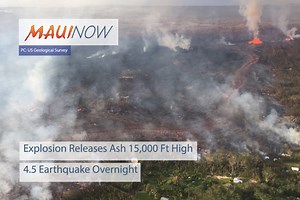 Volcano Update: Explosion Releases Ash 15,000 Ft High, 4.5 Earthquake Overnight | Maui Now