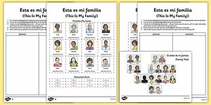 Esta es mi familia Spanish Worksheet