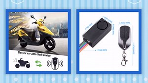 Garneck 1 Set Car Keyless Entry System Anti- Motorcycle Alarm Electric Car Remote Alarm for Electric Motorcycle Bike Security