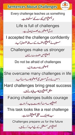 English Sentences About Challenges: Overcome Obstacles & Grow! | The Learner #viral #trending