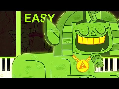 PYRAMID MUMMY MONEY | Teen Titans GO! - EASY Piano Tutorial