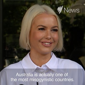 Victorian MP Georgie Purcell has worn a lot of online abuse since she began her role as MP in December. But today, she literally wore it. Read more about female representation in Australia here: https://trib.al/pTZF1Cx | SBS News