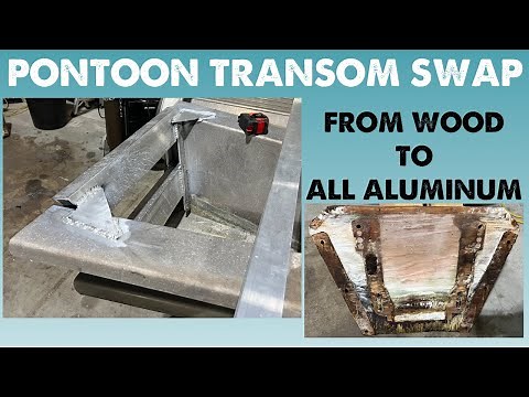 REPLACING WOOD TRANSOM WITH ALUMINUM - Pontoon Restoration