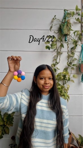 Day4/22 Diy flower keychain | easy keychain tutorial for kids | air dry clay flower | diy cute charm