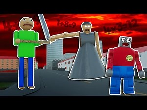 BALDI & GRANNY INVADE LEGO CITY! - Brick Rigs Challenge Gameplay - Lego Baldi's Basics Roleplay
