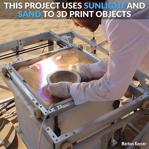 This project uses sunlight and sand to 3D print glass objects | Interesting Engineering
