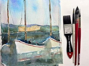 BEGINNERS Boats in Watercolor - with Professional Artist Chris Petri