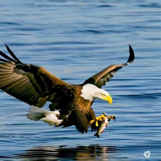 Bald Eagle's Perfect Catch! 🦅 Incredible Slow-Motion Fishing Action1:1- 7010 #BaldEagles #Fishing