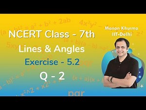Class 7 Chapter 5 Ex 5.2 Q 2 Lines & Angles Maths NCERT CBSE