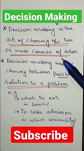 What is Decision Making?