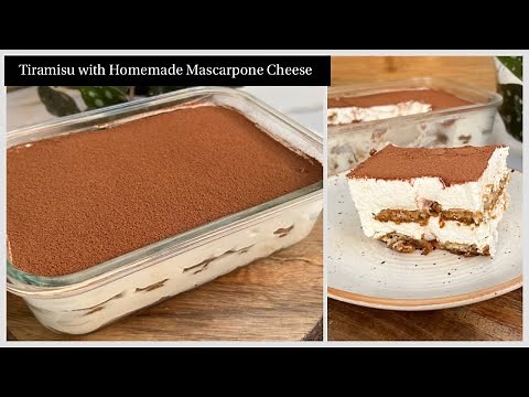 Tiramisu Recipe with Homemade Mascarpone Cheese &Homemade lady Finger Biscuits |How to Make Tiramisu